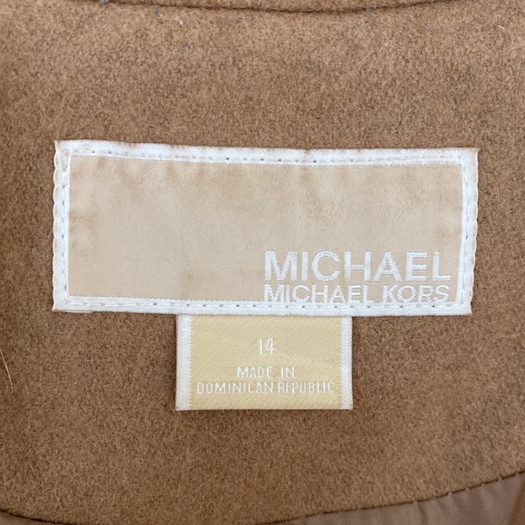 Michael Kors Tan PeaCoat with Gold Buttons - Picture 6 of 7